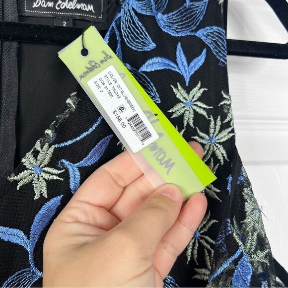 Sz 2 Sam Edelman Cold Shoulder Embroidered Mesh Dress $158 MSRP NWT - Picture 11 of 12